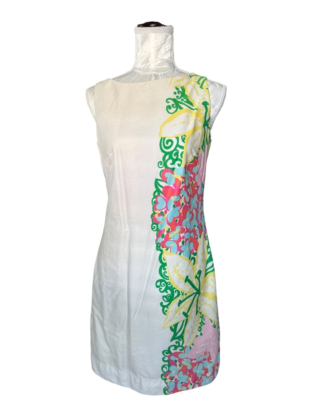 Lilly Pulitzer Margot shift dress in a white "Mariposa" floral print